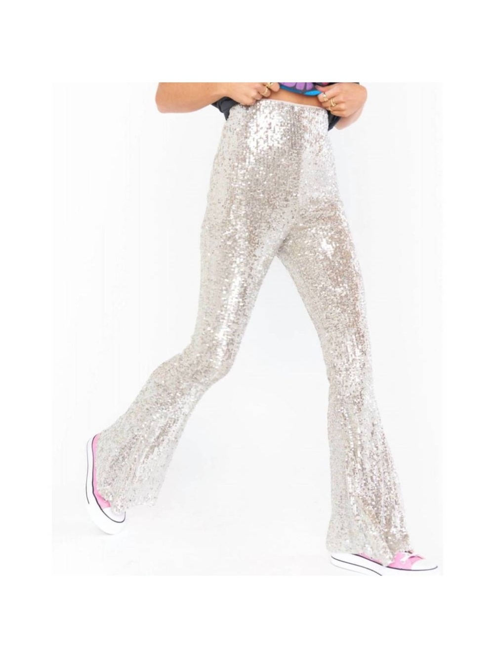 Mercury Bells Sequin Flare Pants